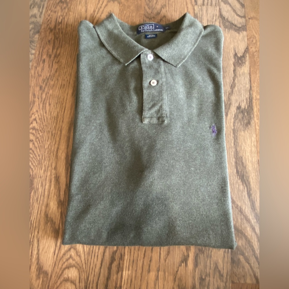 POLO RALPH LAUREN | Short Sleeved polo shirt in Olive green. XXL. Good condition